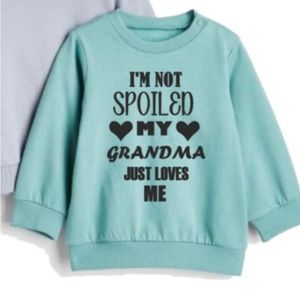 Baby, Toddler, Cotton, HnM, Sweatshirt, Soft Turquoise, Gender Neutral.